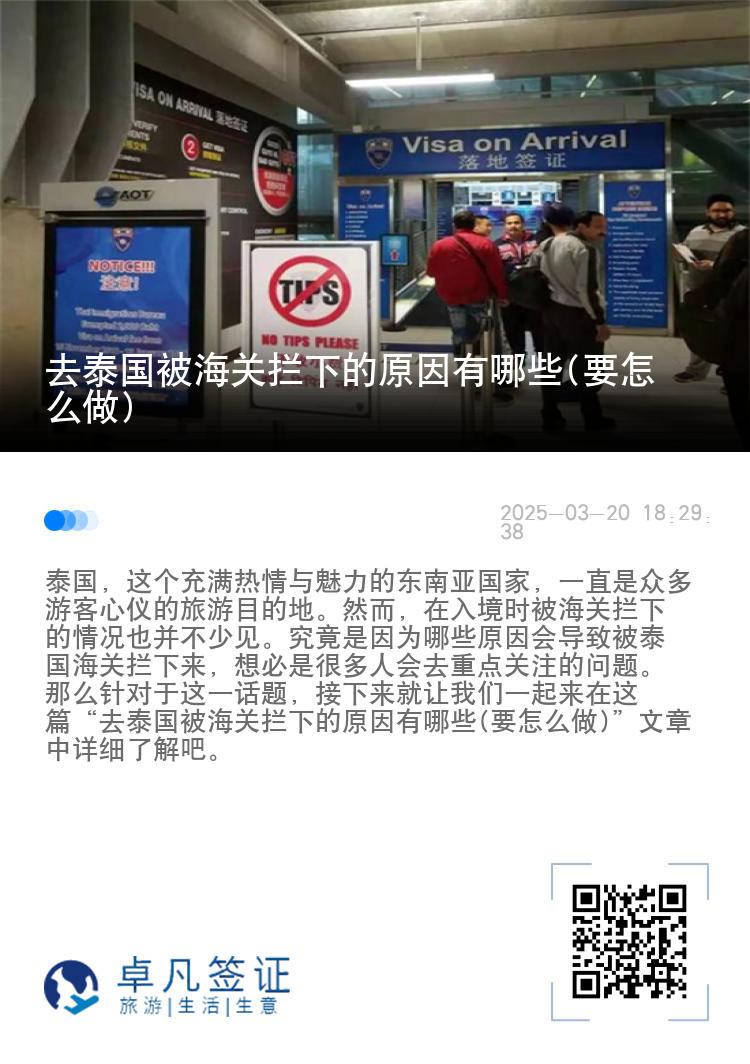 去泰国被海关拦下的原因有哪些(要怎么做)